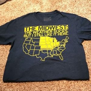 4/$20 Raygun Midwest T shirt in Navy